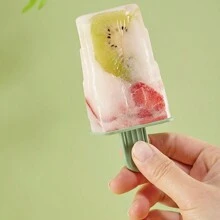 Molde de helado de 6 compartimentos, paleta de hielo congelado, triturador de helado de paleta, cubo de hielo para helado, caja especial para helado casero, molde para paletas, reutilizable, molde para helado, molde fácil de desmontar, apto para hacer paletas caseras, molde DIY para paletas