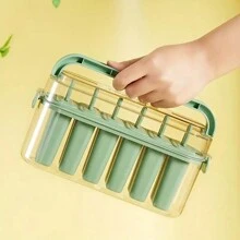 Molde de helado de 6 compartimentos, paleta de hielo congelado, triturador de helado de paleta, cubo de hielo para helado, caja especial para helado casero, molde para paletas, reutilizable, molde para helado, molde fácil de desmontar, apto para hacer paletas caseras, molde DIY para paletas