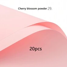 1 paquet de papier d'emballage imperméable de couleur unie pour bouquet de fleurs. Matériel pour fleuriste incluant 20 feuilles