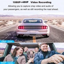 1080P Dual Camera, Dash Cam For Cars, Front And Inside, With IR Night Vision, Loop Recording With 3.16 Inch IPS Screen, Dual Lens Car Dashboard Video Cam - With 32G Card - View 5