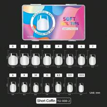 Half Matte Clear False Gel Nail Tips 15 Sizes, 300Pcs, Ultra Fit & Natural Full Cover Nail Tip For Nail Salons And DIY Nail Art Press On Nails Nail Supplies - Clear - View 10