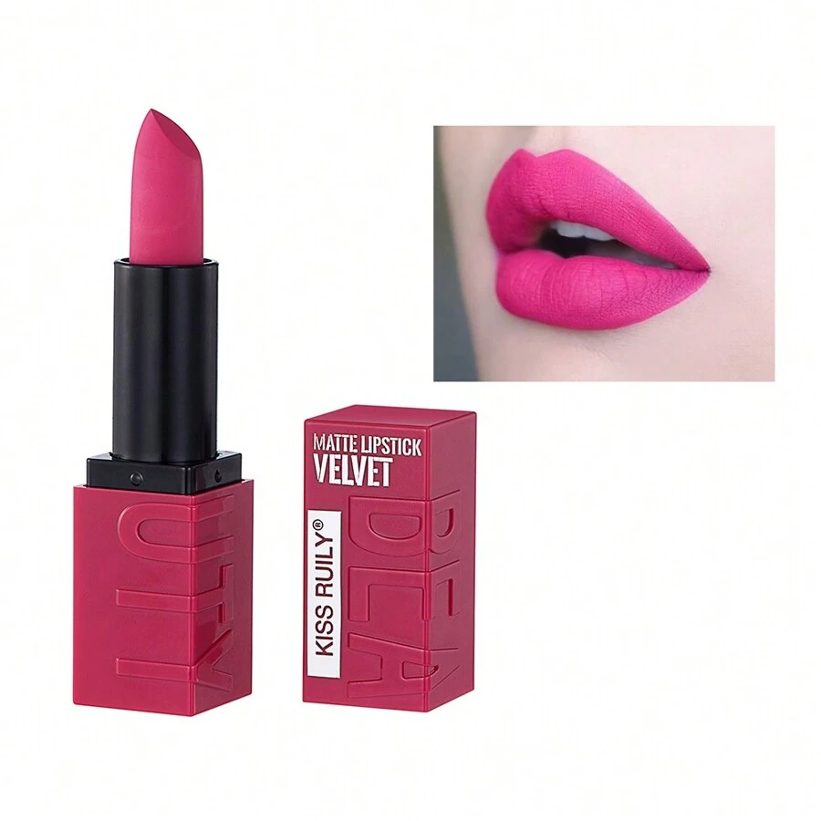 Solid Color Matte Velvet Lipstick, Easy To Apply For Daily Lip Makeup, Washable Solid Lipstick - 06 Skimmed Alive - View 1