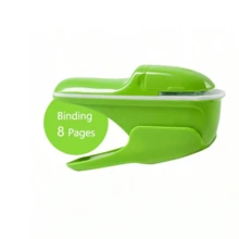 1pc Green Stapleless Stapler - Convenient Paper Binding, Suitable For Corporate And School Use - Green - View 3
