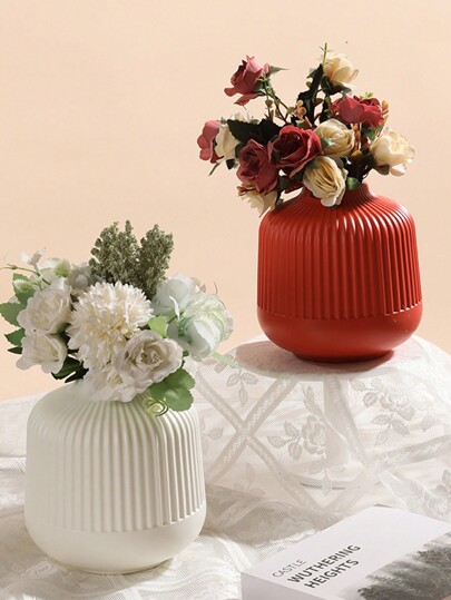 New Nordic Creative Vase ation icraft Plant Pot Dry Wet Flowers ative Plastic Container out Flowers) Home Room Flower Glass view 3