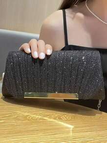 Lightweight,Business Casual Rhinestone Decor Bucket Bag Mini Drawstring Design, Clear Bag Faux Pearl Bag Evening Bag,Dinner Bag Glamorous,Elegant,Exquisite,Quiet Luxury Rhinestone For Party Girl,Woman,Bride Perfect For Party,Dinner/Banquetchristmas Party Dress, Essential Wedding Items,Perfectly Matching With Graduation Dress, Prom Dresses