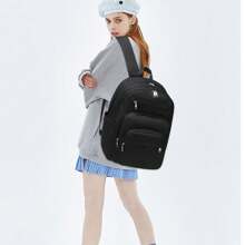 Backpack For Middle High School Large Black Bookbag With 15.6 Inch Laptop Compartment XL Black School Book Bag For Teen Girls Boys Plain Black Back Packs Mochilas Escolares Para Adolescentes Red Backpack For College Students Water Resistant Bookbag Schoolbag For Middle High School Teens Teenagers Multi Pocket Backpacks Large School Book Bag For Teen Girls Mochila Escolar Para Adolescentes Daisy Backpack Bookbag For Teen Girls Middle High School Book Bags With Water Bottle Pocket XL Flower Backpack Lightweight Casual Back Packs For Teenagers Teens Mochila Escolar Para Niñas Adolescentes  Galaxy Backpack For Middle High School Boys Girls Blue School Book Bag For Teens Teenagers Large Bookbags Schoolbags With Laptop Compartment Durable Casual Daypack Backpacks Mochilas Para Adolescentes - 黑色 - 查看 6