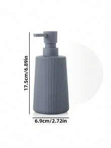 1pc Small Soap Dispenser For Bathroom And Kitchen, Modern Striped Style Plastic Hand Wash Liquid Dish Soap Dispenser - Pieces - View 3
