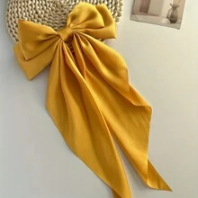1/3/Pcs/Conjunto 24 Grampos de Cabelo Grandes de cetim Multicoloridos Fashion com Laços Oversized para Mulheres, Meninas, Novidades na Primavera, Vintage, Presilhas de Cabelo de Barrete de Metal com Laço Grande para Acessórios de Cabelo - Multicolorido - Visão 44