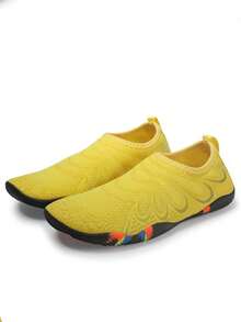 夏季男士新款海灘鞋健身跑步鞋防滑速幹戶外釣魚涉水五趾鞋黑灰色 - 黃色 - 查看 3