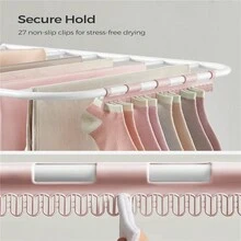 Clothes Drying Rack Laundry Rack Foldable Independent Clothes Drying Rack - 핑크 - 보기 2