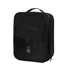 3-Pair Shoe Travel Bag, Travel Essentials Carry-On Luggage Accessories, Hanging Shoe Storage Bag, Large Capacity, Multi-Functional, Machine Washable, Space-Saving Suitcase Organizer, Durable Polyester, Multi-Compartment, Suitable For Shoes And Accessories, All Seasons