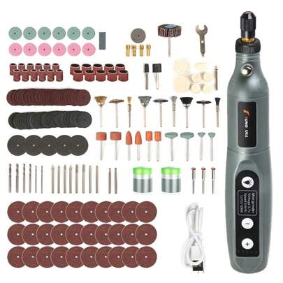 TUNGFULL 1件迷你電動手鑽，配有361個工具部件，5檔速度，帶速度控制木雕和雕刻鑽頭套裝，適用於家庭DIY