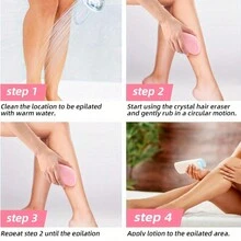 新款鏡面納米玻璃粗毛刀,物理除毛器,可重複使用,男女皆宜 - 粉紅色 - 查看 8