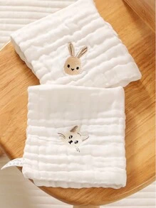5 chiếc/gói Yếm trẻ em ngẫu nhiên, mỏng và thời trang, mềm mại, 6 lớp, thích hợp cho trẻ sơ sinh từ 1-2 tuổi, mùa hè - trắng - Xem 7