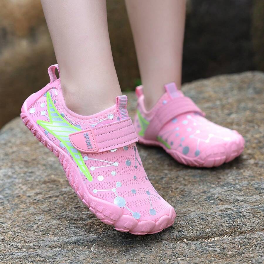 2025 New Special Offer Children & Youth Boys/Girls Beach Water Shoes, Professional Beach Volleyball Training Shoes, Cycling Shoes, Fitness Hiking Shoes, Lightweight & Durable, Best Companion For Beach Trips (Asymmetrical Printed Soles)