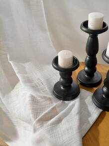 1PC Solid White Semi-Blackout Window Sheer For Versatile Decoration