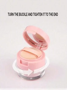 1pc 5g Portable Powder Box Empty Loose Powder Container With Sieve Mirror Cosmetic Sifter Loose Jar Travel Makeup Container,Giveaways,Travel,Cheap Stuff,Travel Essential - Pink - View 4