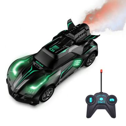 Remote Control Car Toy With Spray And Light Effects, High Speed Drift Racing Car (Battery Not Included), Gift