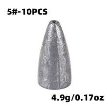 10入組中空錐形鉛沉釣餌，底部防纏結快速下潛釣魚重量，適用於淡水湖沼海釣，德克薩斯州釣餌配件鱸魚釣魚 - 深灰色 - 查看 4