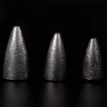 10入組中空錐形鉛沉釣餌，底部防纏結快速下潛釣魚重量，適用於淡水湖沼海釣，德克薩斯州釣餌配件鱸魚釣魚 - 深灰色 - 查看 7