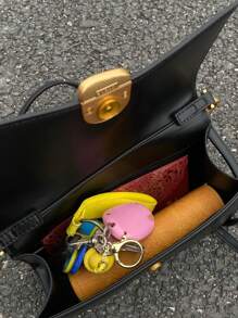 Svart baguetteväska under armarna för kvinnor 2024 Ny Advanced Texture Niche-handväska är populär i år. - Svart - Visa 7