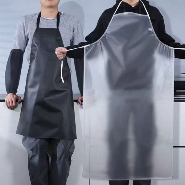 1 pieza Delantal de plástico lavable para el hogar y la cocina, resistente al agua y a las manchas de grasa, uniforme moderno para catering en verano, cocina, baño, hogar, proveedores del hogar