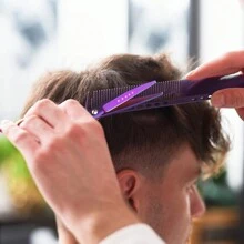 KIM JONG YI 7pcs Hair Cutting Scissors Set With Hair Cutting Scissors, Thinning Scissors, Salon Haircutting Scissors, Shaving Razor, Hair Salon Professional Hairdressing Accessories, Hair Tools, Hair Products And Accessories For Barber Salon Beauty Travel Essentials