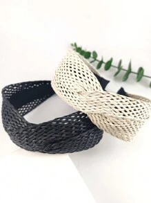 1个镂空布艺塑料发箍，宽7厘米，适合日常佩戴，可作头饰、发带、美妆家居发饰。 - 彩色 - 查看 6