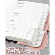 Carnet de mots de passe avec verrou, carnet de mots de passe avec onglets alphabétiques, plus de 600 espaces de mots de passe, organisateur de mots de passe, journal de bord avec verrou, stockage de mots de passe pour les connexions à l'ordinateur et au site Web,