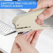 Gray Mushroom Shape Hole Punch & Precision Mushroom Paper Punch With Ruler, Suitable For Notebooks, Photos, Magazines & Cardboards - Grey - View 6