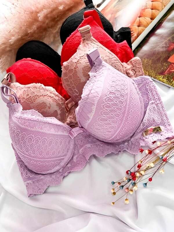 Sutian Reforçado de Microfibra com Bojo e Renda Adulto Feminino