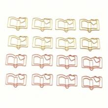 10入組可愛的心形夾子書籤，配有玫瑰金彎針，用於測試紙張 - 彩色 - 查看 1