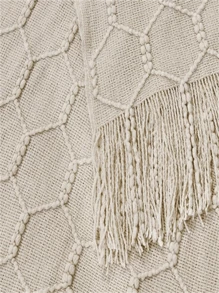 50" X 60" Diamond Knitted Throw Blanket, Lightweight Soft Cozy For Bed, Sofa, Farmhouse, Outdoor, Travel, Office, Suitable For Thanksgiving & Christmas