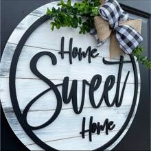 Colgador de puerta de "Home Sweet Home", decoracion de puerta principal, Colgador de puerta de "Home Sweet Home", decor de "Home Sweet Home", decoraciones de "Home Sweet Home", Corona de "Home Sweet Home", Corona de bienvenida para la puerta de entrada, Regalo colgante para la decoración de interiores y exteriores en granjas, bares, salas y hogares.