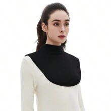 欧美风格莫代尔立领纯色女士打底衬衫套配饰女士 - A - 查看 3