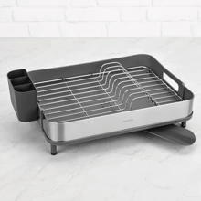 Escorredor Louças 10 Pratos Inox Bandeja Coletora Tramontina - Preto - Visão 2