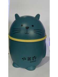 1 Pc Random Color Desktop Trash Can With Lid Mini Flip-Top Cartoon Style Cute Small Trash Can Japanese Style Household Trash Can Paper Basket - Multicolor - View 7