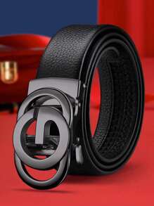1入組男士自動扣皮帶，適用於年輕和中年成年人，時尚休閒商務腰帶 - G - 查看 1
