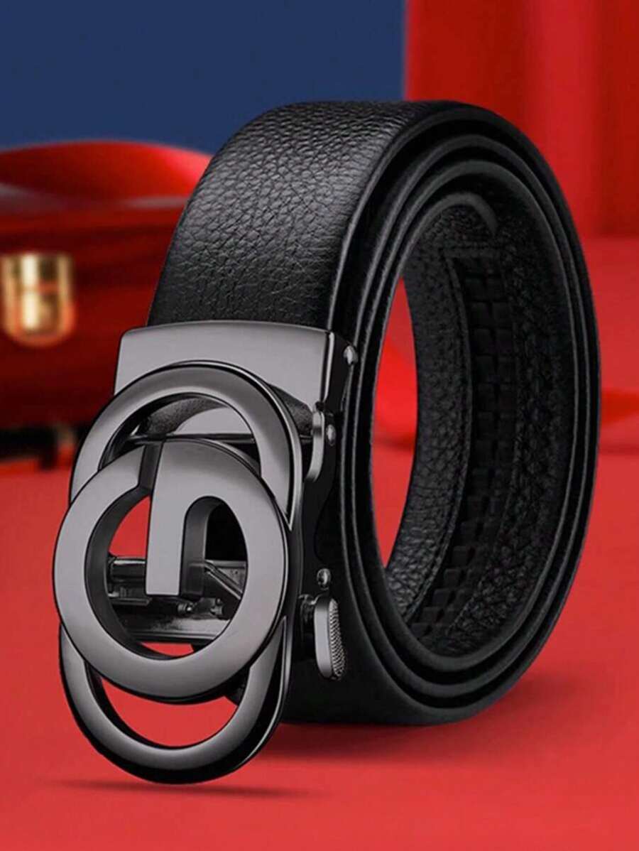 1入組男士自動扣皮帶，適用於年輕和中年成年人，時尚休閒商務腰帶 - G - 查看 1