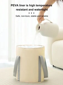 1 pieza de cuenco de baño de pies portátil plegable - Alivia y refresca tus pies en cualquier lugar y en cualquier momento para mujeres y hombres