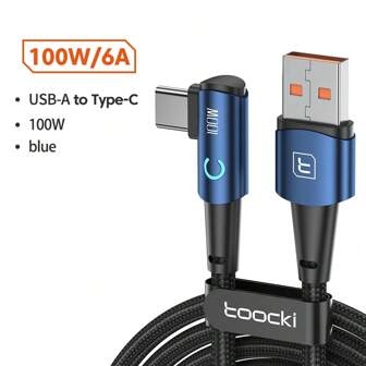 Toocki 100W USB Type C Cep Telefonu Kablosu 13 12 Poco Şarj Veri Kablosu Nan İçin Hızlı Şarj Kablosu