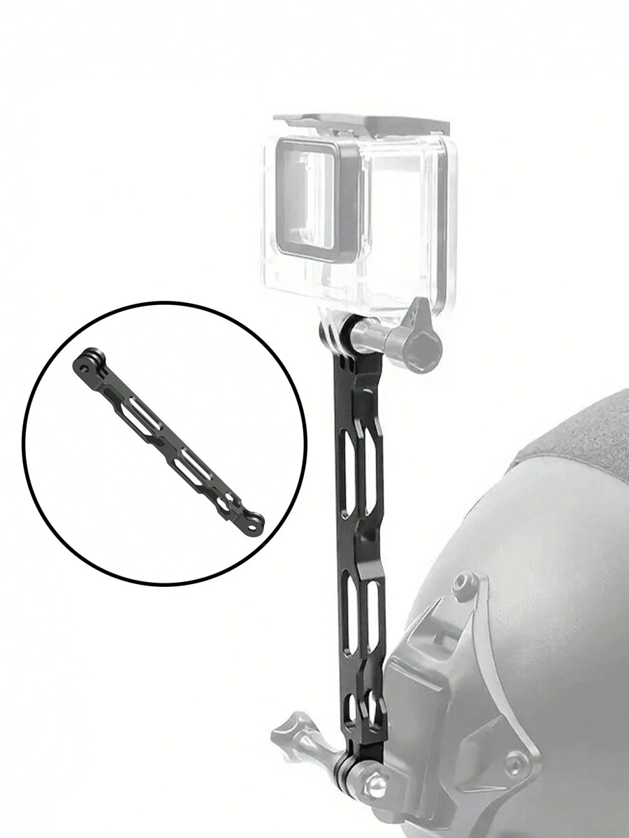 1pc Black Aluminum Alloy Sports Camera Extension Arm Bracket For Gopro10/Action/Insta360 One Camera - Black - View 1