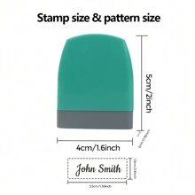 1 pieza Sello con nombre personalizado, resistente al agua, adecuado para ropa de niños. Este sello de nombre personalizado se puede usar para ropa, firmas manuscritas y como sello de tinta de dibujos animados para manualidades - Multicolor - Ver 9