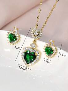 A Set Of 4pcs Geometric Teardrop & Square Shaped Earrings, Ring And Necklace - 2782 Teardrop Shape - View 8