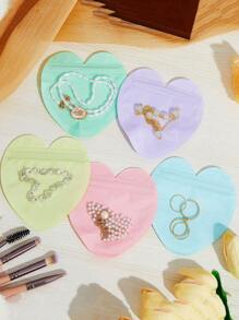 20pcs-Heart Shaped Packaging Bags Valentine's Day Small Jewelry Bags Transparent Resealable Bags Cute Treat Bags For Business Wedding Birthday Festival Party Favor Supplies,Valentine's Day Decorations, Valentine's Day Gift Bags,Easter Gift Bag, Mother's Day Decoration, Mother's Day Gift, Mother's Day Gift Bag
