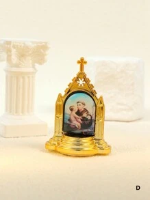 1pc Vintage Resin Plastic Arts Crafted Religious Virgin Mary Angel Tabletop Decoration - Retro Craft Photo Frame Ornaments - View 16