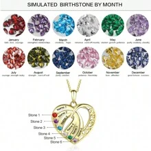 Gepersonaliseerde Infinity Geboortesteen Ketting met Meerdere Namen, Ideaal Voor Moederdag, Valentijnsdag, Verjaardagen, Jubilea, Maar ook Als Kerstcadeau Voor Vrienden, Klasgenoten, Afgestudeerden En Familieleden.