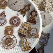 30 Tờ/Gói Gói Nhãn Dán Thú Cưng Cổ Điển Với Đồ Nội Thất Phong Cách Châu Âu, Đồng Hồ, Khung Tranh, Gương, Thiết Kế Theo Chủ Đề, Hình Minh Họa Cô Gái Tinh Tế, Hình Dán Trang Trí Album Và Cắt Dán DIY - Nhiều màu - Xem 4