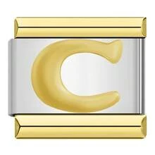 1 Đồng Hồ Thép Không Gỉ Charm Ý 26 Chữ Cái Vòng Tay Co Giãn Có Thể Tháo Rời Mô Đun Liên Kết Nam Nữ Unisex Trang Sức - Vàng - Xem 12