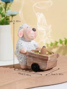 1pc Cute Sheep Shaped Incense Burner, Home Decor - Multicolor - View 6